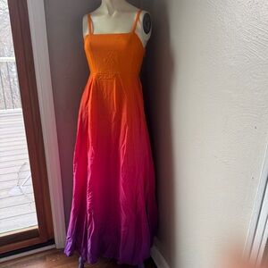 Beach Riot Rianne Maxi dress in the Coral Bay Sunset/ombre, size XS, NWT